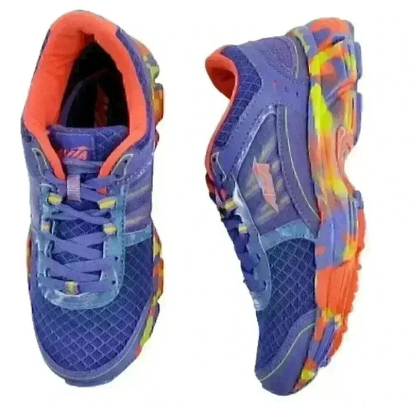 Avia Girls Avi-Play A815 GUOK Running Shoe Girls Size 5/6 Colorfull Lacep-Up - Picture 5 of 8
